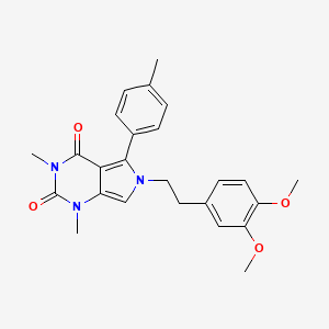 molecular formula C25H27N3O4 B15027729 6-[2-(3,4-dimethoxyphenyl)ethyl]-1,3-dimethyl-5-(4-methylphenyl)-1H-pyrrolo[3,4-d]pyrimidine-2,4(3H,6H)-dione 