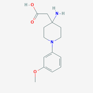 molecular formula C14H20N2O3 B1502773 2-(4-Amino-1-(3-methoxyphenyl)piperidin-4-YL)acetic acid 