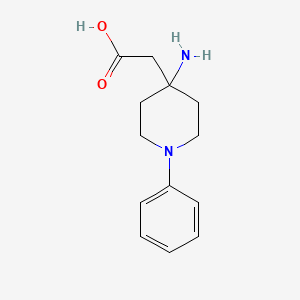 2-(4-Amino-1-phenylpiperidin-4-YL)acetic acid