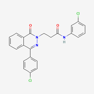 molecular formula C23H17Cl2N3O2 B15027753 N-(3-chlorophenyl)-3-(4-(4-chlorophenyl)-1-oxophthalazin-2(1H)-yl)propanamide 