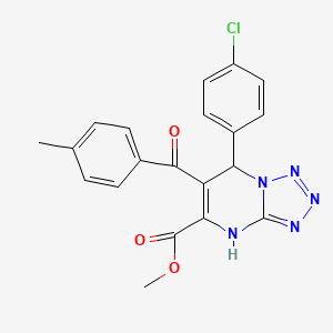 Methyl 7-(4-chlorophenyl)-6-[(4-methylphenyl)carbonyl]-4,7-dihydrotetrazolo[1,5-a]pyrimidine-5-carboxylate