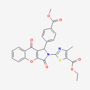 molecular formula C26H20N2O7S B15027793 ethyl 2-{1-[4-(methoxycarbonyl)phenyl]-3,9-dioxo-3,9-dihydrochromeno[2,3-c]pyrrol-2(1H)-yl}-4-methyl-1,3-thiazole-5-carboxylate 