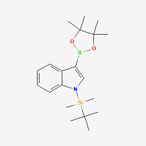 molecular formula C20H32BNO2Si B1502780 1-(Tert-butyldimethylsilyl)-3-(4,4,5,5-tetramethyl-1,3,2-dioxaborolan-2-YL)-1H-indole CAS No. 1111096-51-5