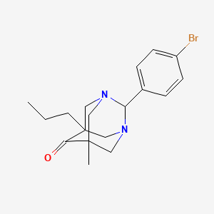 2-(4-Bromophenyl)-5-methyl-7-propyl-1,3-diazatricyclo[3.3.1.1~3,7~]decan-6-one