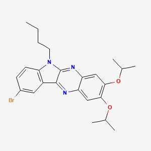 molecular formula C24H28BrN3O2 B15027826 9-bromo-6-butyl-2,3-bis(propan-2-yloxy)-6H-indolo[2,3-b]quinoxaline 