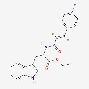 molecular formula C22H21FN2O3 B15027828 ethyl N-[(2E)-3-(4-fluorophenyl)prop-2-enoyl]tryptophanate 