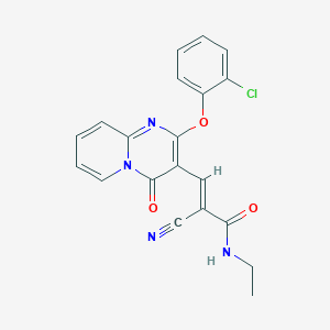 molecular formula C20H15ClN4O3 B15027844 (2E)-3-[2-(2-chlorophenoxy)-4-oxo-4H-pyrido[1,2-a]pyrimidin-3-yl]-2-cyano-N-ethylprop-2-enamide 