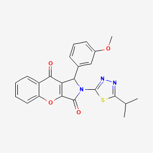 molecular formula C23H19N3O4S B15027854 1-(3-Methoxyphenyl)-2-[5-(propan-2-yl)-1,3,4-thiadiazol-2-yl]-1,2-dihydrochromeno[2,3-c]pyrrole-3,9-dione 