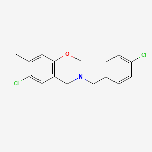 6-chloro-3-(4-chlorobenzyl)-5,7-dimethyl-3,4-dihydro-2H-1,3-benzoxazine