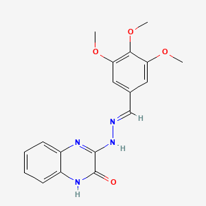 3-[(2E)-2-(3,4,5-trimethoxybenzylidene)hydrazinyl]quinoxalin-2-ol