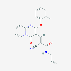 (2E)-2-cyano-3-[2-(2-methylphenoxy)-4-oxo-4H-pyrido[1,2-a]pyrimidin-3-yl]-N-(prop-2-en-1-yl)prop-2-enamide