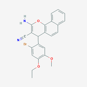 2-amino-4-(2-bromo-4-ethoxy-5-methoxyphenyl)-4H-benzo[h]chromene-3-carbonitrile