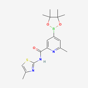 molecular formula C17H22BN3O3S B1502789 2-Pyridinecarboxamide, 6-methyl-N-(4-methyl-2-thiazolyl)-4-(4,4,5,5-tetramethyl-1,3,2-dioxaborolan-2-YL)- CAS No. 947179-28-4