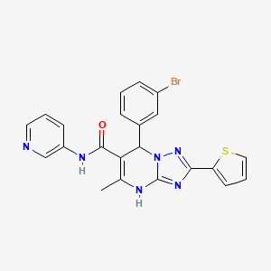 7-(3-bromophenyl)-5-methyl-N-pyridin-3-yl-2-thiophen-2-yl-1,7-dihydro-[1,2,4]triazolo[1,5-a]pyrimidine-6-carboxamide