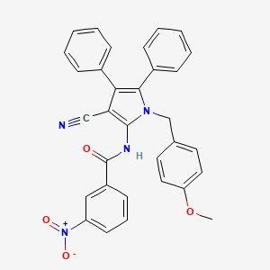 molecular formula C32H24N4O4 B15027921 N-[3-cyano-1-(4-methoxybenzyl)-4,5-diphenyl-1H-pyrrol-2-yl]-3-nitrobenzamide 