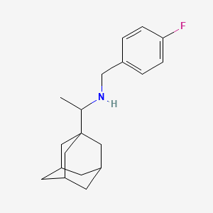 molecular formula C19H26FN B15027934 [1-(Adamantan-1-YL)ethyl][(4-fluorophenyl)methyl]amine 