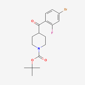 molecular formula C17H21BrFNO3 B1502795 tert-Butyl 4-(4-bromo-2-fluorobenzoyl)piperidine-1-carboxylate CAS No. 1159826-04-6