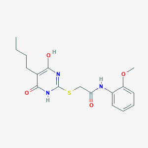 molecular formula C17H21N3O4S B15027951 2-[(5-butyl-4,6-dihydroxypyrimidin-2-yl)sulfanyl]-N-(2-methoxyphenyl)acetamide 