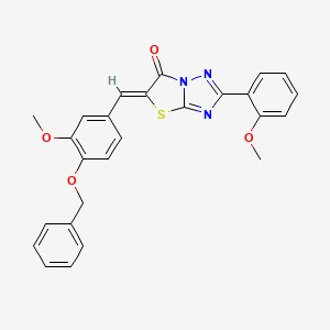 molecular formula C26H21N3O4S B15027992 (5Z)-5-[4-(benzyloxy)-3-methoxybenzylidene]-2-(2-methoxyphenyl)[1,3]thiazolo[3,2-b][1,2,4]triazol-6(5H)-one 