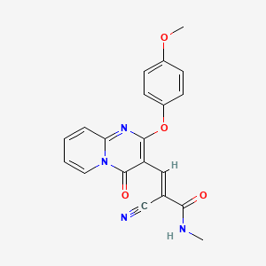 (2E)-2-cyano-3-[2-(4-methoxyphenoxy)-4-oxo-4H-pyrido[1,2-a]pyrimidin-3-yl]-N-methylprop-2-enamide