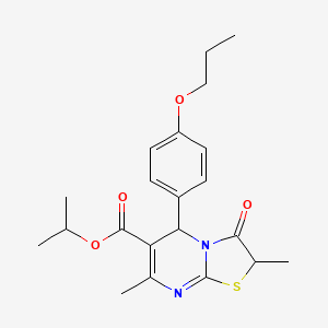 isopropyl 2,7-dimethyl-3-oxo-5-(4-propoxyphenyl)-2,3-dihydro-5H-[1,3]thiazolo[3,2-a]pyrimidine-6-carboxylate