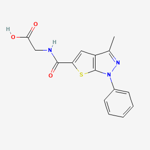 N-[(3-methyl-1-phenyl-1H-thieno[2,3-c]pyrazol-5-yl)carbonyl]glycine