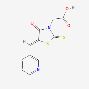 2-[4-Oxo-5-(3-pyridylmethylene)-2-thioxo-1,3-thiazolidin-3-yl]acetic acid