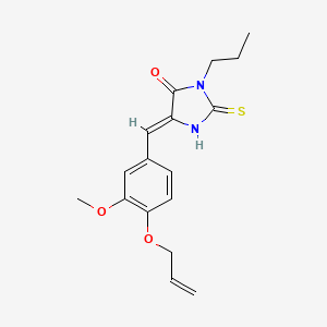 molecular formula C17H20N2O3S B15028071 (5Z)-5-[3-methoxy-4-(prop-2-en-1-yloxy)benzylidene]-3-propyl-2-thioxoimidazolidin-4-one 