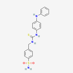 4-[({[4-(Phenylamino)phenyl]carbamothioyl}amino)methyl]benzenesulfonamide