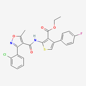 Ethyl 2-({[3-(2-chlorophenyl)-5-methyl-1,2-oxazol-4-yl]carbonyl}amino)-4-(4-fluorophenyl)thiophene-3-carboxylate