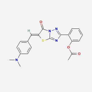 2-{(5Z)-5-[4-(dimethylamino)benzylidene]-6-oxo-5,6-dihydro[1,3]thiazolo[3,2-b][1,2,4]triazol-2-yl}phenyl acetate