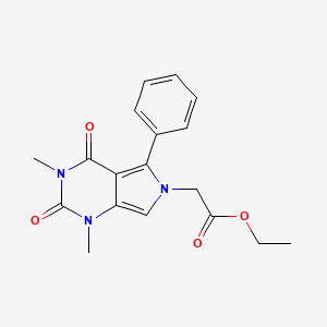 molecular formula C18H19N3O4 B15028180 ethyl (1,3-dimethyl-2,4-dioxo-5-phenyl-1,2,3,4-tetrahydro-6H-pyrrolo[3,4-d]pyrimidin-6-yl)acetate 