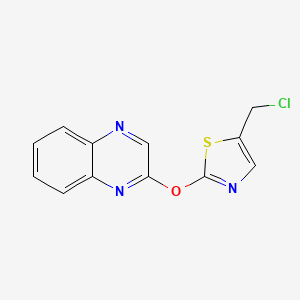 molecular formula C12H8ClN3OS B1502819 2-(5-Chloromethyl-thiazol-2-yloxy)-quinoxaline CAS No. 1065484-78-7