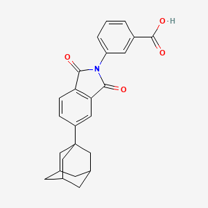 molecular formula C25H23NO4 B15028194 3-[1,3-dioxo-5-(tricyclo[3.3.1.1~3,7~]dec-1-yl)-1,3-dihydro-2H-isoindol-2-yl]benzoic acid 