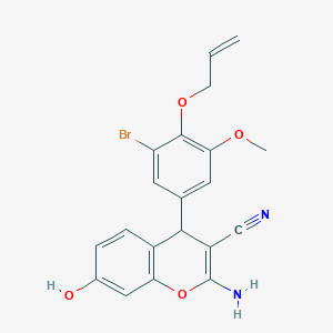 molecular formula C20H17BrN2O4 B15028199 2-amino-4-[3-bromo-5-methoxy-4-(prop-2-en-1-yloxy)phenyl]-7-hydroxy-4H-chromene-3-carbonitrile 