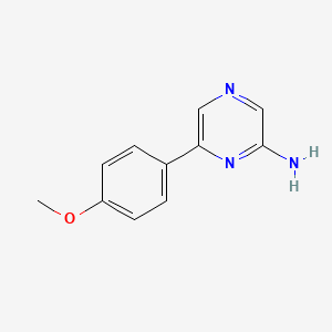 molecular formula C11H11N3O B1502823 6-(4-甲氧基苯基)吡嗪-2-胺 CAS No. 1159815-68-5