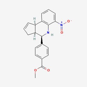 molecular formula C20H18N2O4 B15028238 methyl 4-[(3aS,4R,9bR)-6-nitro-3a,4,5,9b-tetrahydro-3H-cyclopenta[c]quinolin-4-yl]benzoate 