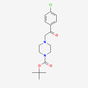molecular formula C17H23ClN2O3 B1502826 4-[2-(4-Chloro-phenyl)-2-oxo-ethyl]-piperazine-1-carboxylic acid tert-butyl ester CAS No. 1146080-70-7