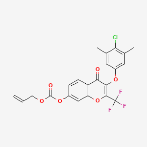 molecular formula C22H16ClF3O6 B15028262 allyl (3-(4-chloro-3,5-dimethylphenoxy)-4-oxo-2-(trifluoromethyl)-4H-chromen-7-yl) carbonate 