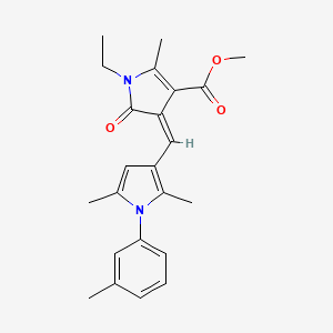 methyl (4Z)-4-{[2,5-dimethyl-1-(3-methylphenyl)-1H-pyrrol-3-yl]methylidene}-1-ethyl-2-methyl-5-oxo-4,5-dihydro-1H-pyrrole-3-carboxylate