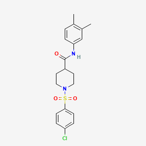 1-[(4-chlorophenyl)sulfonyl]-N-(3,4-dimethylphenyl)piperidine-4-carboxamide