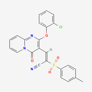 molecular formula C24H16ClN3O4S B15028318 (2E)-3-[2-(2-chlorophenoxy)-4-oxo-4H-pyrido[1,2-a]pyrimidin-3-yl]-2-[(4-methylphenyl)sulfonyl]prop-2-enenitrile 