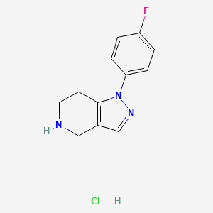 molecular formula C12H13ClFN3 B1502832 1-(4-氟苯基)-4,5,6,7-四氢-1H-吡唑并[4,3-c]吡啶盐酸盐 CAS No. 1188264-17-6