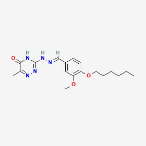 4-(Hexyloxy)-3-methoxybenzaldehyde (5-hydroxy-6-methyl-1,2,4-triazin-3-yl)hydrazone