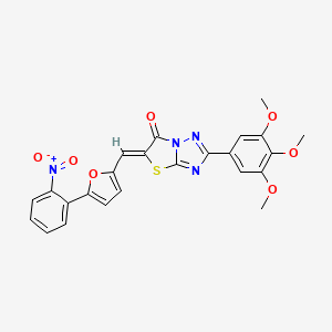 (5Z)-5-{[5-(2-nitrophenyl)furan-2-yl]methylidene}-2-(3,4,5-trimethoxyphenyl)[1,3]thiazolo[3,2-b][1,2,4]triazol-6(5H)-one