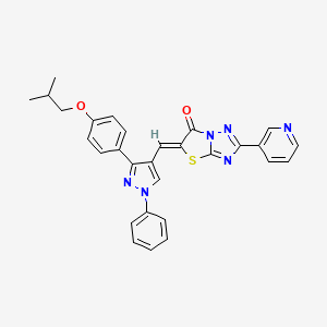 (5Z)-5-{[3-(4-Isobutoxyphenyl)-1-phenyl-1H-pyrazol-4-YL]methylene}-2-(3-pyridinyl)[1,3]thiazolo[3,2-B][1,2,4]triazol-6(5H)-one