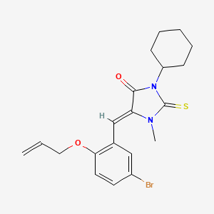 molecular formula C20H23BrN2O2S B15028400 (5Z)-5-[5-bromo-2-(prop-2-en-1-yloxy)benzylidene]-3-cyclohexyl-1-methyl-2-thioxoimidazolidin-4-one 