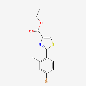 molecular formula C13H12BrNO2S B1502843 Ethyl 2-(4-bromo-2-methylphenyl)thiazole-4-carboxylate CAS No. 886368-25-8