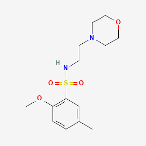 molecular formula C14H22N2O4S B15028447 2-methoxy-5-methyl-N-(2-morpholin-4-ylethyl)benzenesulfonamide 