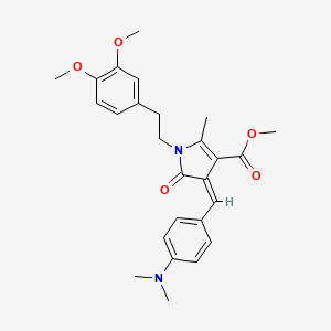 methyl (4Z)-1-[2-(3,4-dimethoxyphenyl)ethyl]-4-[4-(dimethylamino)benzylidene]-2-methyl-5-oxo-4,5-dihydro-1H-pyrrole-3-carboxylate